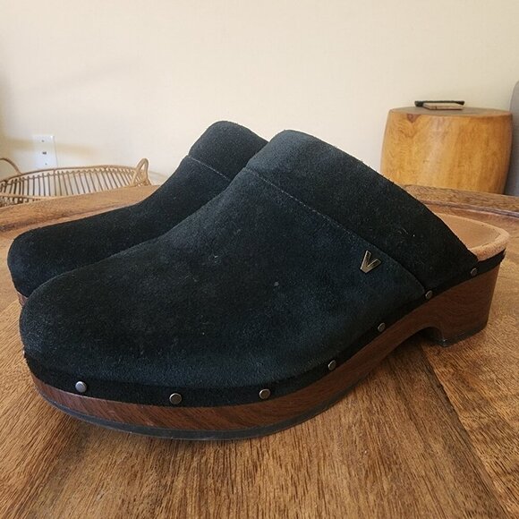 Vionic Kacie Suede Black Slip-On Mule Clogs Womens Size 9 - Picture 9 of 13
